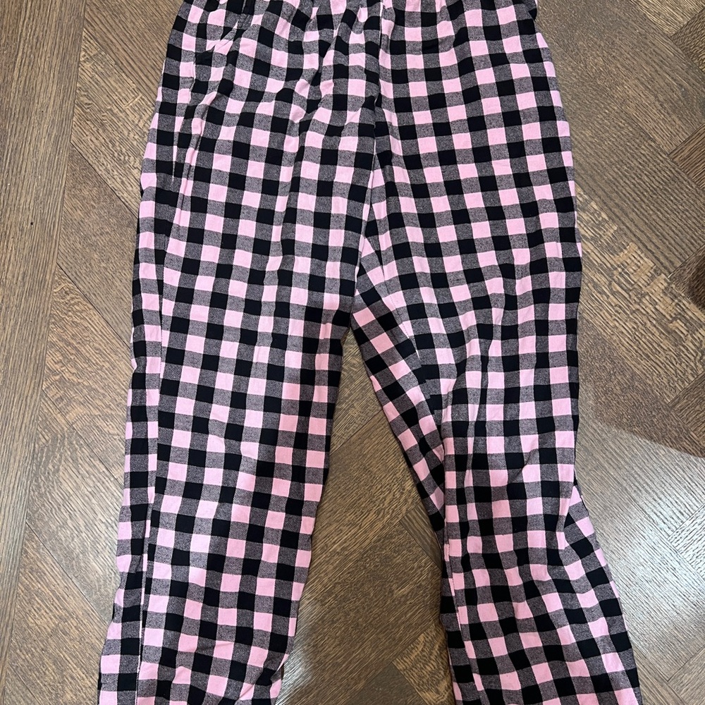 Pink and Black Checkered Kids Pajama Pants